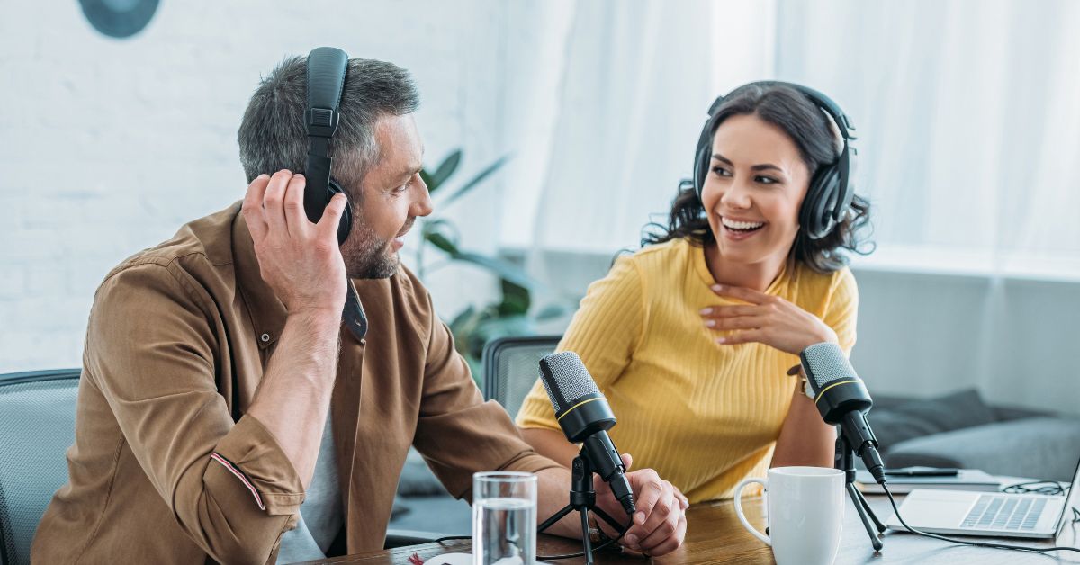 Recording a podcast