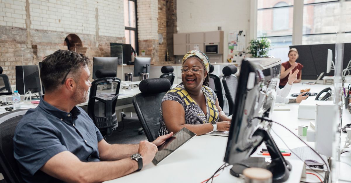 Conversation in an office