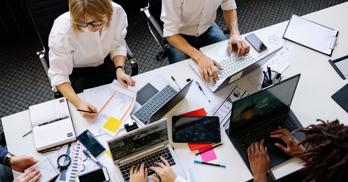 Team working in an office