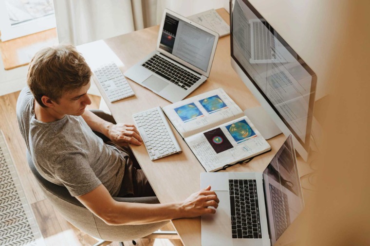 Person working from home