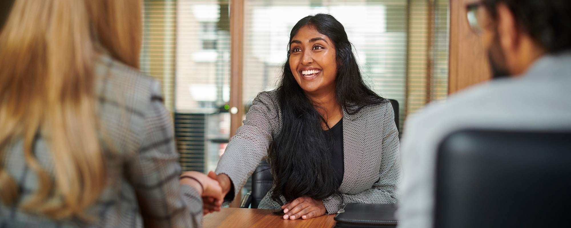 Happy Person in Meeting