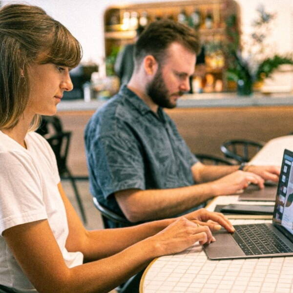 People working on laptops