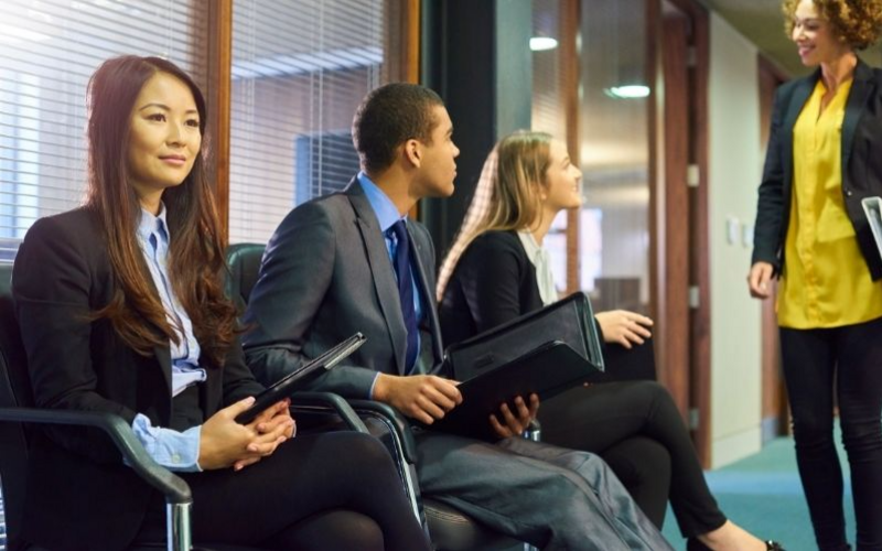 Candidates waiting for interview