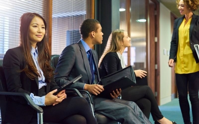 Candidates waiting for interview